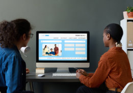 People using computer